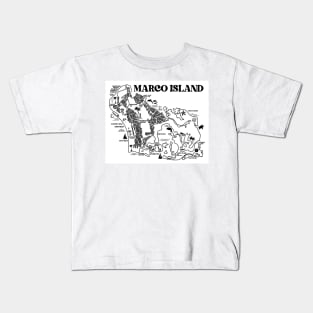 Marco Island Map White Kids T-Shirt